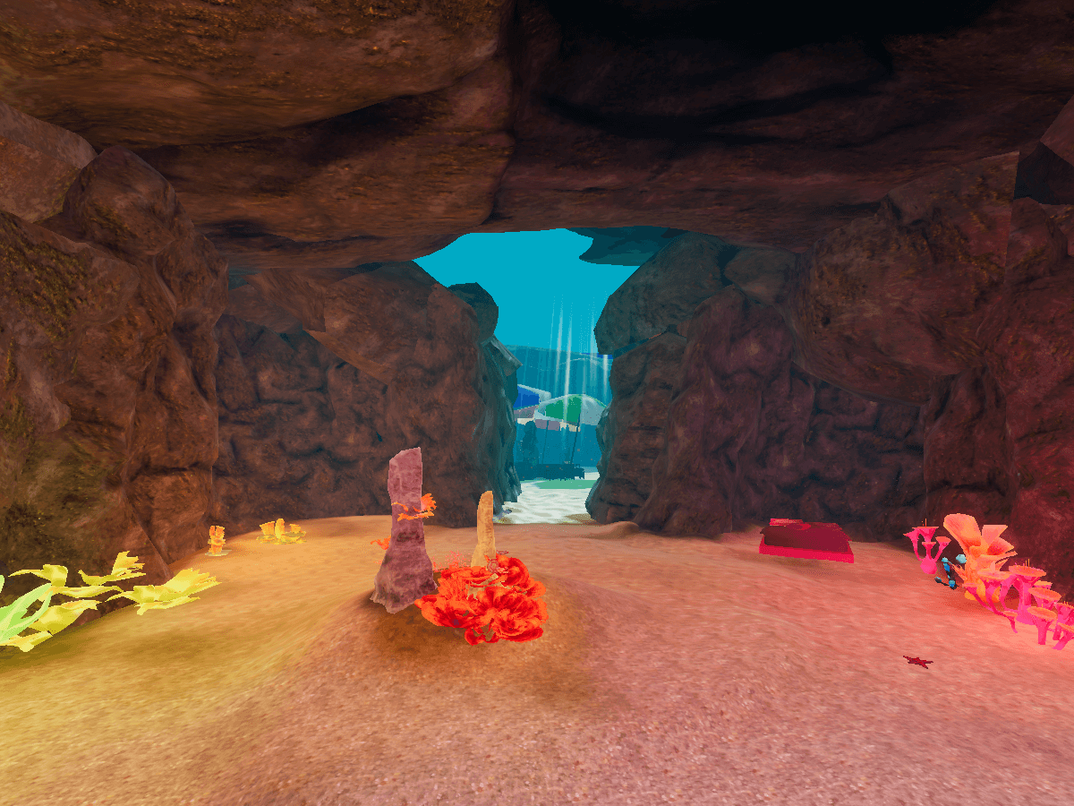 Screenshot of Underwater Cave VRChat world